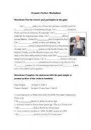 English Worksheet: present perfect