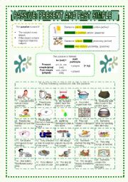 English Worksheet: passive: present and past simple