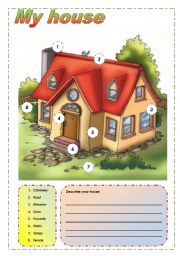 English Worksheet: Around the house