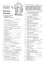 English Worksheet: Future Forms & Key