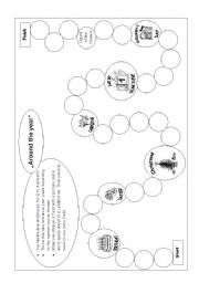 English Worksheet: Around the year - A board game