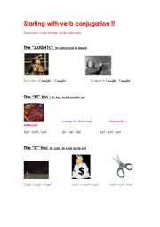 English Worksheet: starting with verb conjugation