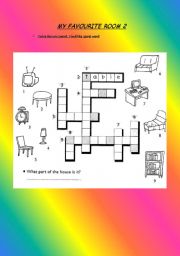 English worksheet: MY FAVOURITE ROOM 3