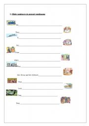 English worksheet: Present Continuous 1
