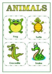 English Worksheet: FLASCARDS ANIMALS II PART