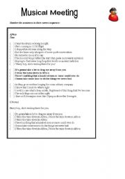 English Worksheet: Song: Africa - Toto (with key)