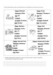 English Worksheet: jobs and present continuous