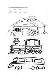English Worksheet: Painting following instructions