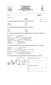 English Worksheet: Comparatives