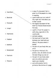 English worksheet: Two words in one - set 8 - matching