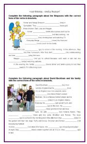 English Worksheet: Simple present: Verb passage