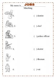 English worksheet: JOBS