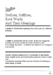 English Worksheet: Spelling and Vocabulary