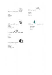 English Worksheet: clothes test part 2