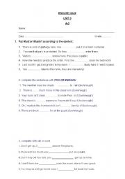 English Worksheet: review 