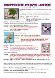 English Worksheet: Mother Pigs Joke