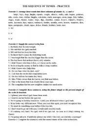 English Worksheet: Tenses of verbs