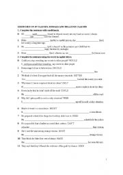 English Worksheet: Exercises on Conditionals, Relative Clauses and Modals 