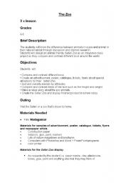 English Worksheet: The Zoo