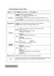 English Worksheet: clothing