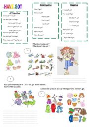 English Worksheet: HAVE GOT