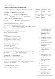 English Worksheet: LDN - Lilly Allen Song 