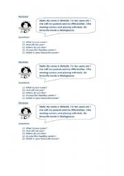 English Worksheet: Mafalda