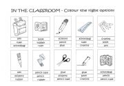 English Worksheet: In the classroom