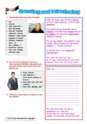 English Worksheet: Introducing