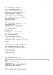 English worksheet: Crazy little thing called love - Queen