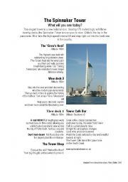 English worksheet: The Spinnaker Tower