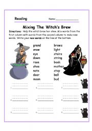 English Worksheet: COMPOUND WORDS (1/2)