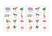 English Worksheet: Bingo with the animals