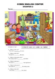 English Worksheet: prepositions