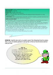 Saint Patricks Day: speaking, reading, listening