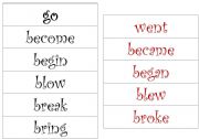 English worksheet: verbs card game