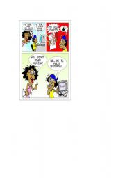 English Worksheet: Simple present with Cartoon