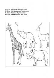 English worksheet: Wild animals