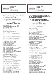 English Worksheet: Lucky - Jason Mraz / Colbie Caillat