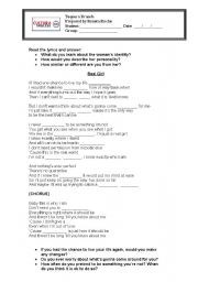 English worksheet: IDENTITY: Real Girl - Mutya Buena