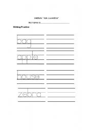 English Worksheet: practice writing