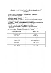 English Worksheet: Multi-word verbs and their meaning in context