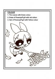 English Worksheet: COLOUR THE PICTURE