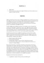 English Worksheet: CEMENTING