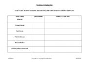 English worksheet: Text Deconstruction Template