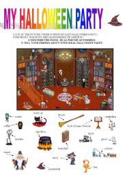 English Worksheet: MY HALLOWEEN PARTY