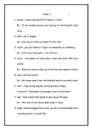 English Worksheet: review for words