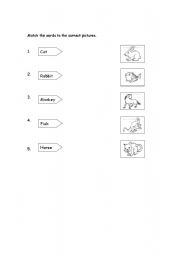 English worksheet: Animals