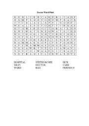 English Worksheet: word find