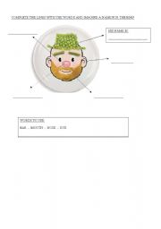 English Worksheet: parts of the face